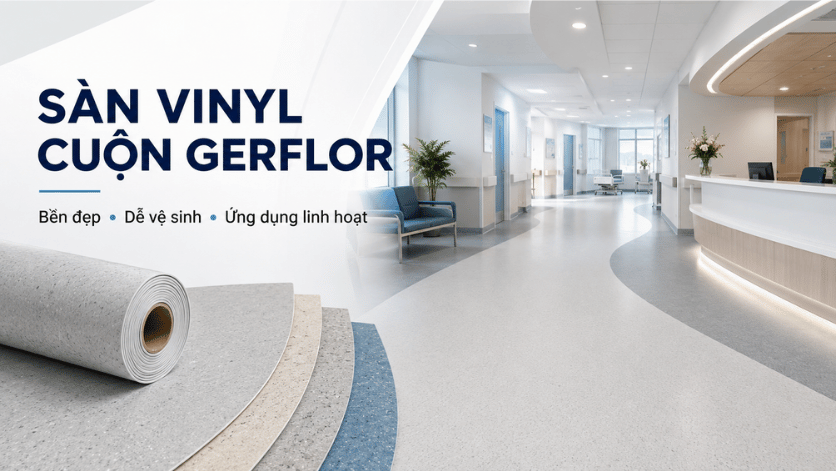Sàn vinyl cuộn Gerflor – Giải pháp sàn bền đẹp cho công trình hiện đại